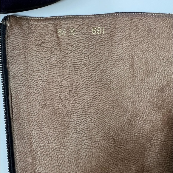 JERRY EDOUARD Vintage Purple Suede Butterfly Embroidered Zip GoGo Boots Sz 5.5 - Picture 8 of 16